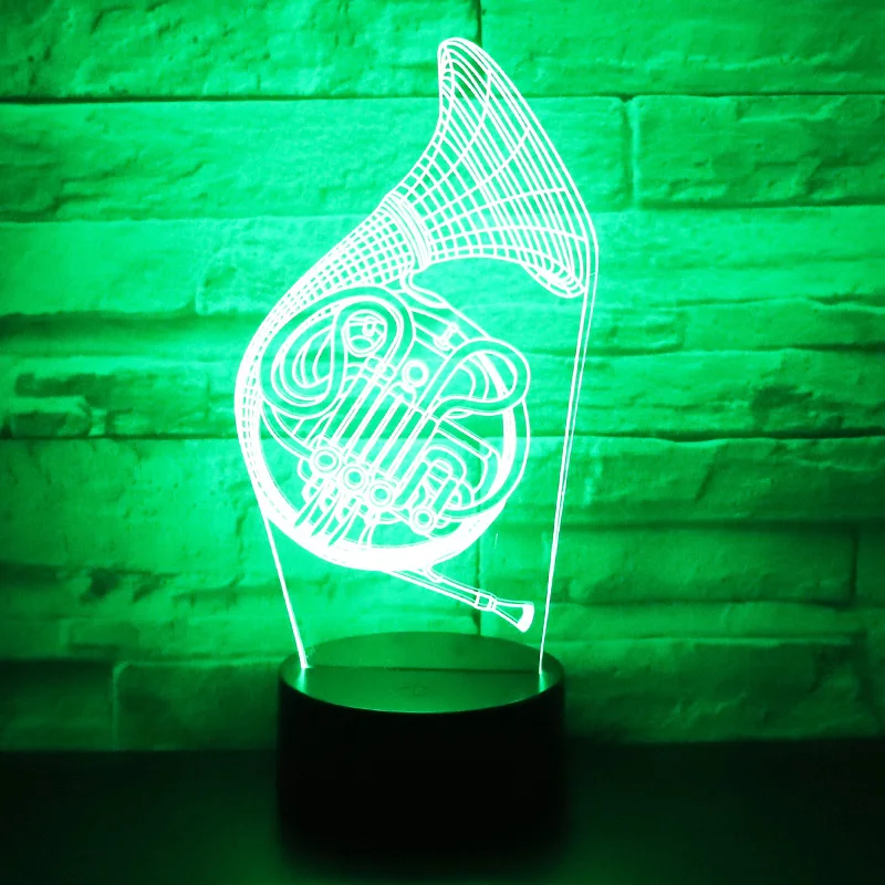 3D LED ночник Sax Музыкальные инструменты саксофон с 7 видов цветов свет для
