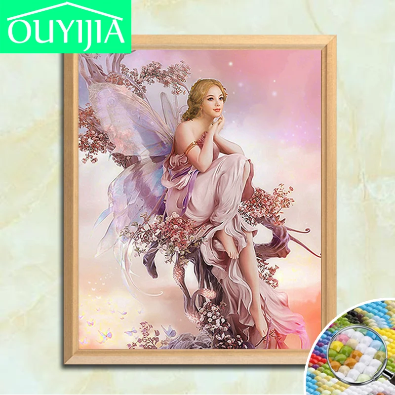 

Набор для вышивки крестиком OUYIJIA, Алмазная мозаика с квадратными стразами, 5D наклейки с вышивкой, инкрустация стразами, красивая домашняя де...