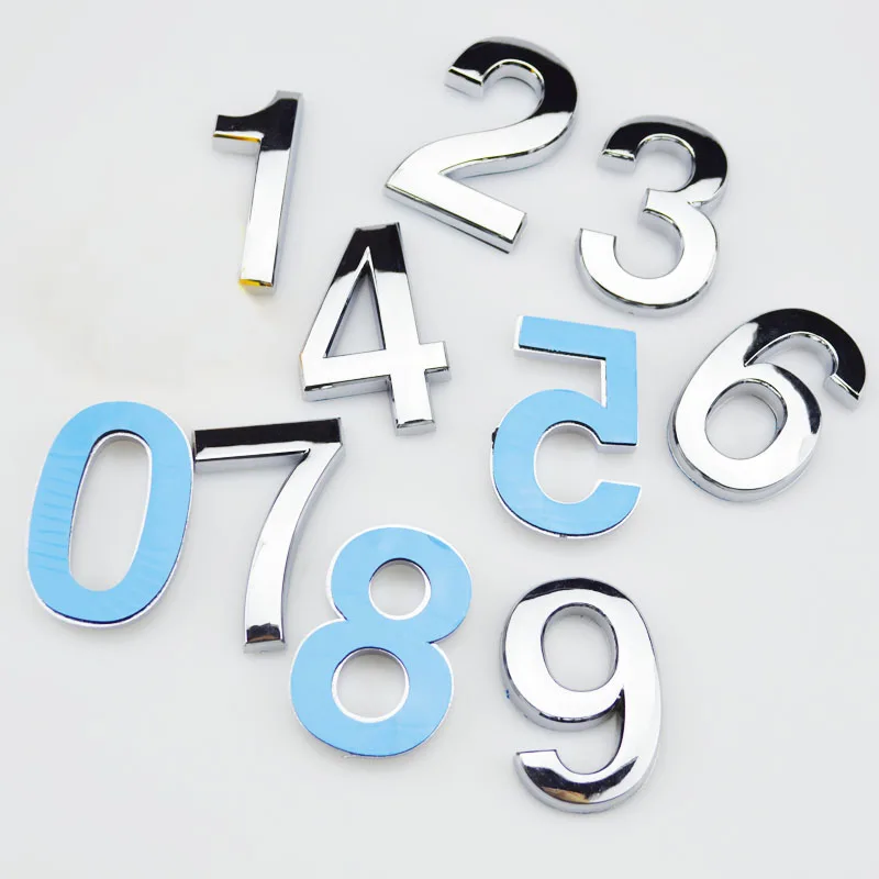 Новинка 1 шт. современный Серебряный дом дверной Адрес отеля табличка с номером