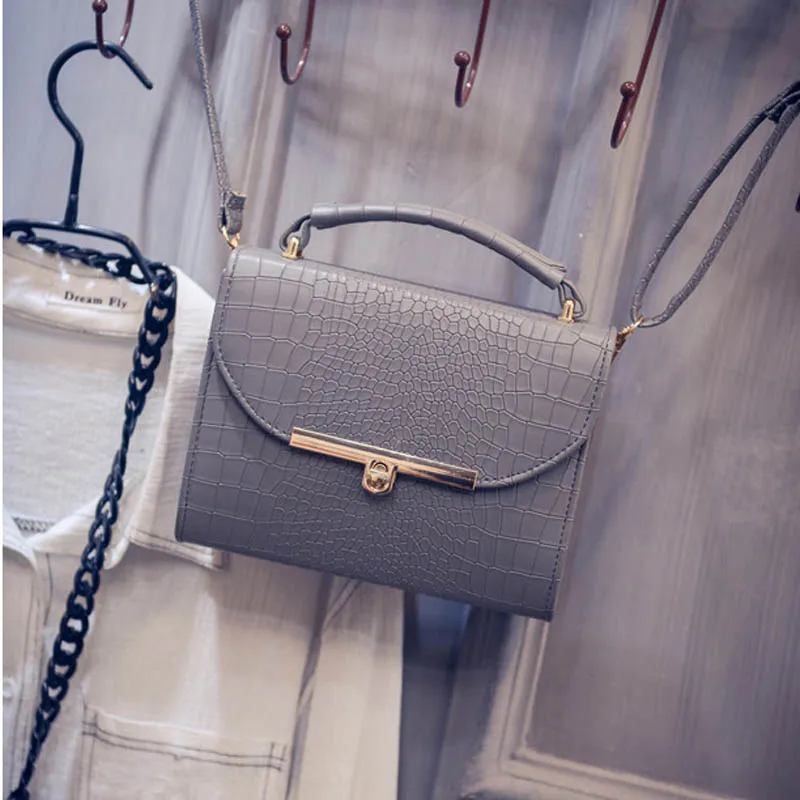Аллигатор Тиснением Плеча Сумки для Девочек Роскошные Женские Дизайнер Crossbody