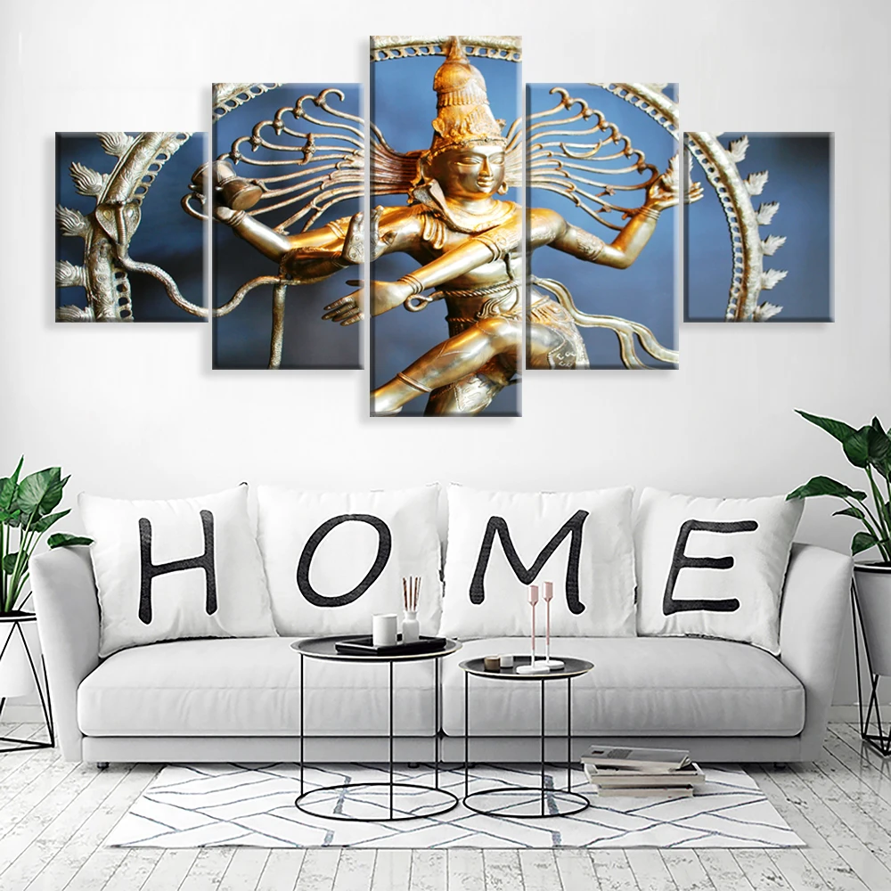 Canvas Painting Wall Art Home Decor For Living Room HD Prints 5 Pieces Poster Pictures Wooden Bar Framed ready to hang | Дом и сад