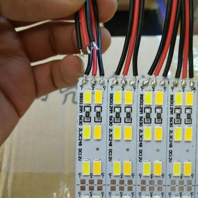 50 см 5630 led жесткая полоса двухрядная 72led белая и теплая dc12v лампа для шкафа без
