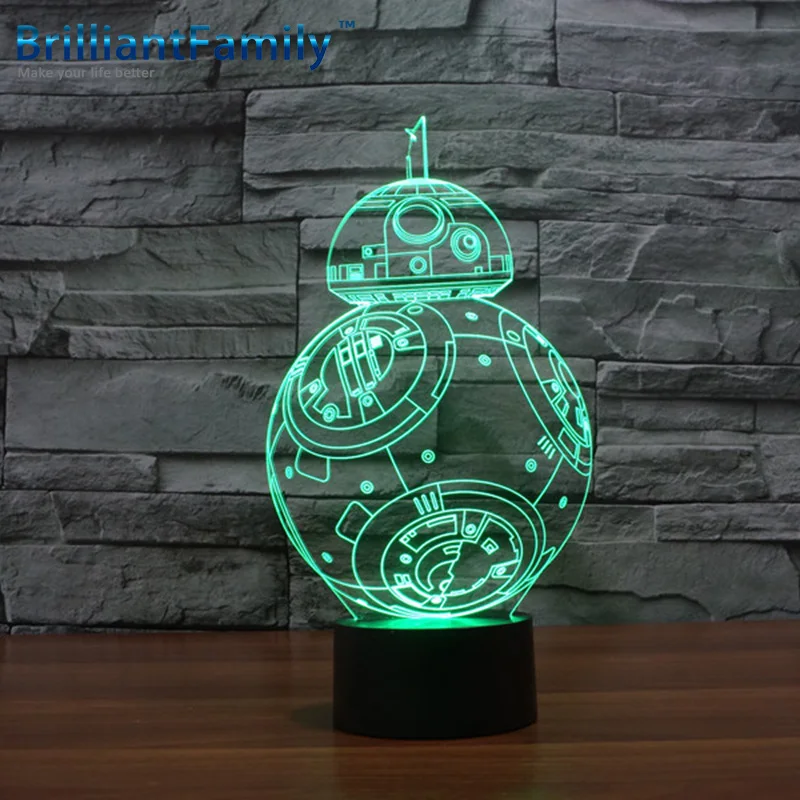 Star Wars красочные 3D Книга настольная лампа светодио дный визуальный трехмерное