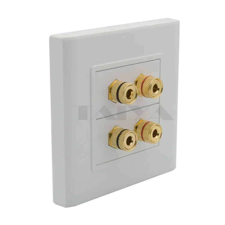 4 порта динамик банан звуковая коробка Женская настенная пластина|wall plate|wall plate boxspeaker wall box |