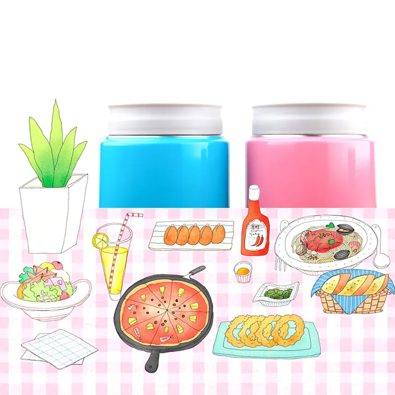 2018 термос из нержавеющей стали Ланч бокс Bento для детей вакуумный изолированный
