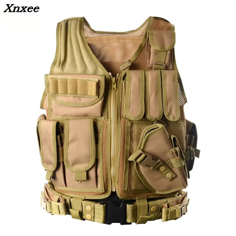 Xnxee Unloading Tactical Men Combat Vest Army Military Fans Camouflage Body Cs Jungle Equipment |