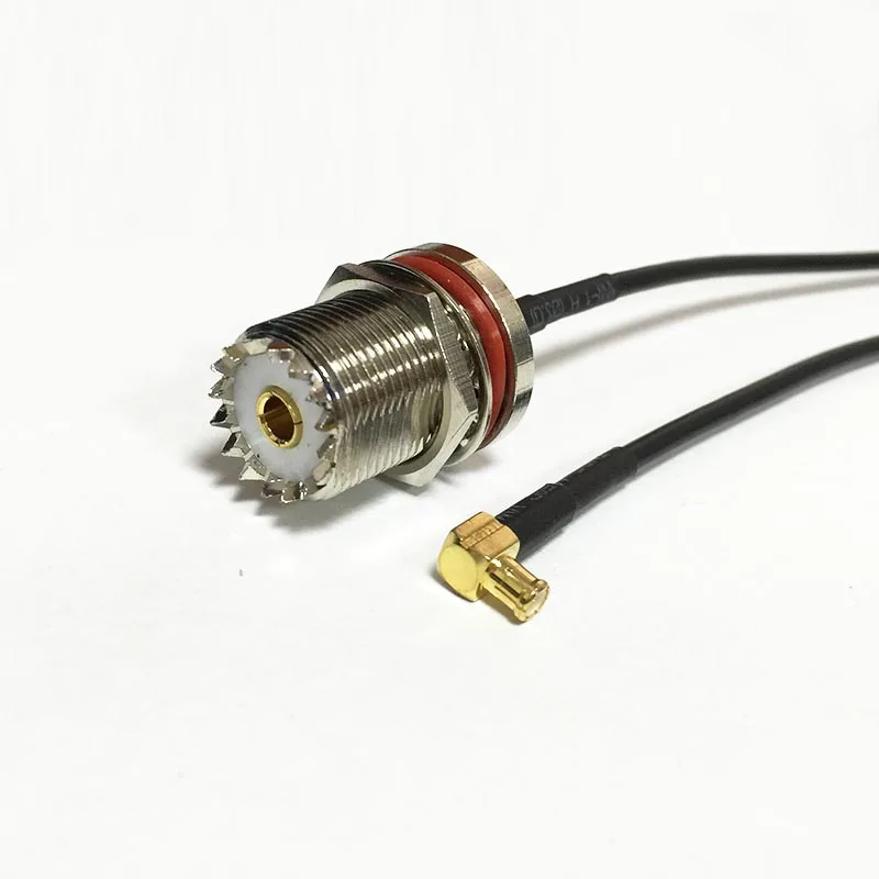 Новинка гайка с гнездом UHF разъем SO239 на штекер MCX прямоугольный кабель RG174 20 см 8