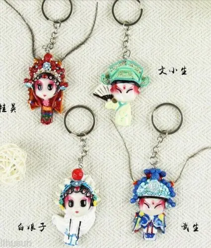 Оптовая продажа 10 шт. милые Брелоки для ключей модели Китайский Винтаж ручной