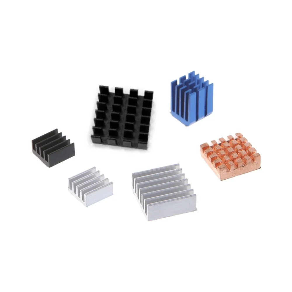 

12 Pcs/Set Heat Sink Aluminum Copper Heatsink Radiator Cooler Kit For Raspberry Pi 2 / 3 Demo Board Accessories C26