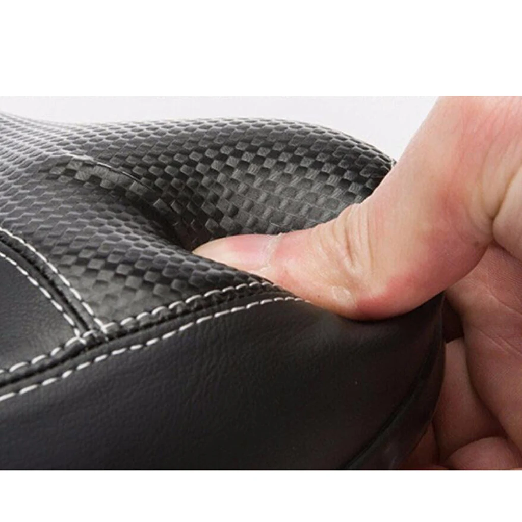 Велосипедное седло с пружинной подвеской амортизирующее кожаное велосипедное