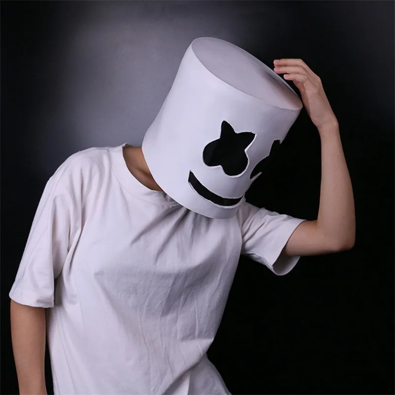 EDC электрическая Маргаритка карнавальный костюм реквизит латекс DJ Marshmello маска для Хеллоуина, карнавала, Рождества Маскарадная маска для вечеринки Косплей