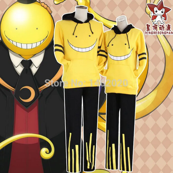 Костюм для косплея Ansatsu Kyoushitsu Korosensei 2017 г. унисекс женщин и мужчин толстовка с капюшоном повседневные длинные