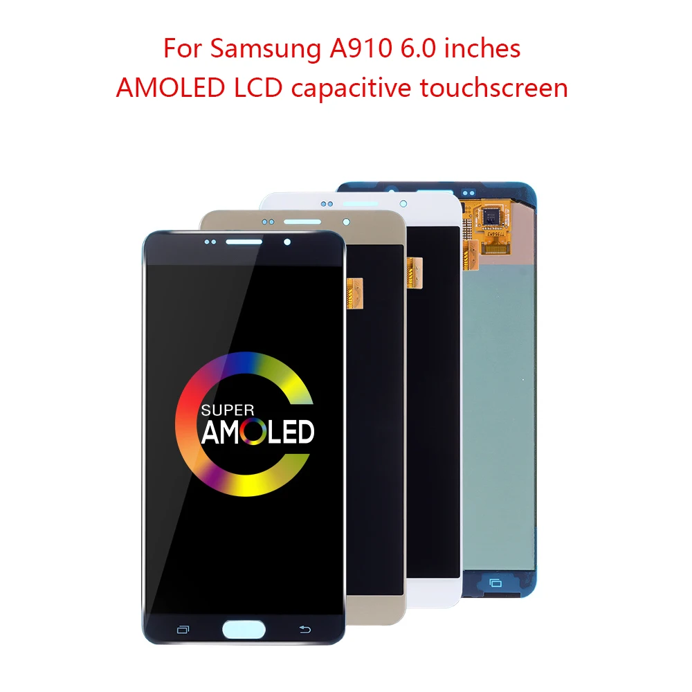 ЖК дисплей 6 0 дюйма Super AMOLED для SAMSUNG A910 сенсорный экран Galaxy A9 Pro 2016 LCD A9100 A910F