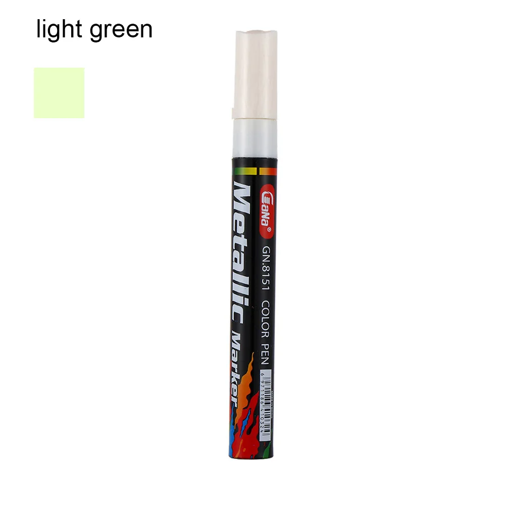 light green Водостойкая Перманентная краска для шин, ручка для автомобиля, мотоцикла, велосипеда, креативный маркер, инструменты для ухода за краской, аксессуары для обслуживания и ухода - Цвет: light green