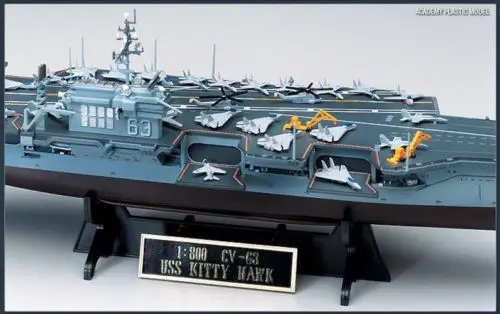 Академия 1/800 Масштаб 14210 USS. Kitty Hawk CV-63 Авианосец Пластиковая Модель Комплект