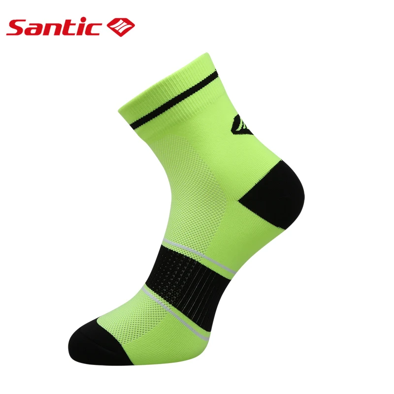 W8C09088V Santic мужские спортивные носки для велоспорта, бега, баскетбола, футбола, дышащие, анти-пот, уличная спортивная одежда, свободный размер - Цвет: W8C09088V