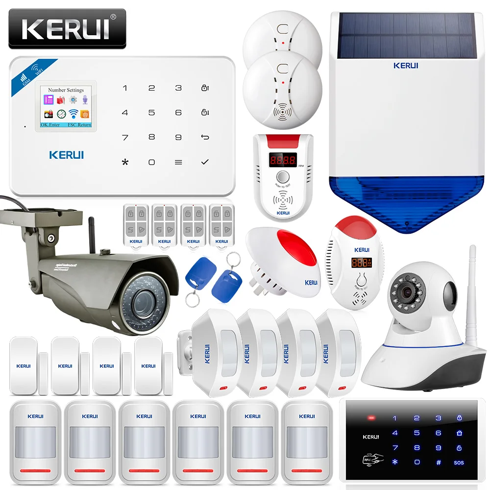 KERUI беспроводной WiFi GSM домашняя система охранной сигнализации с PIR датчиком