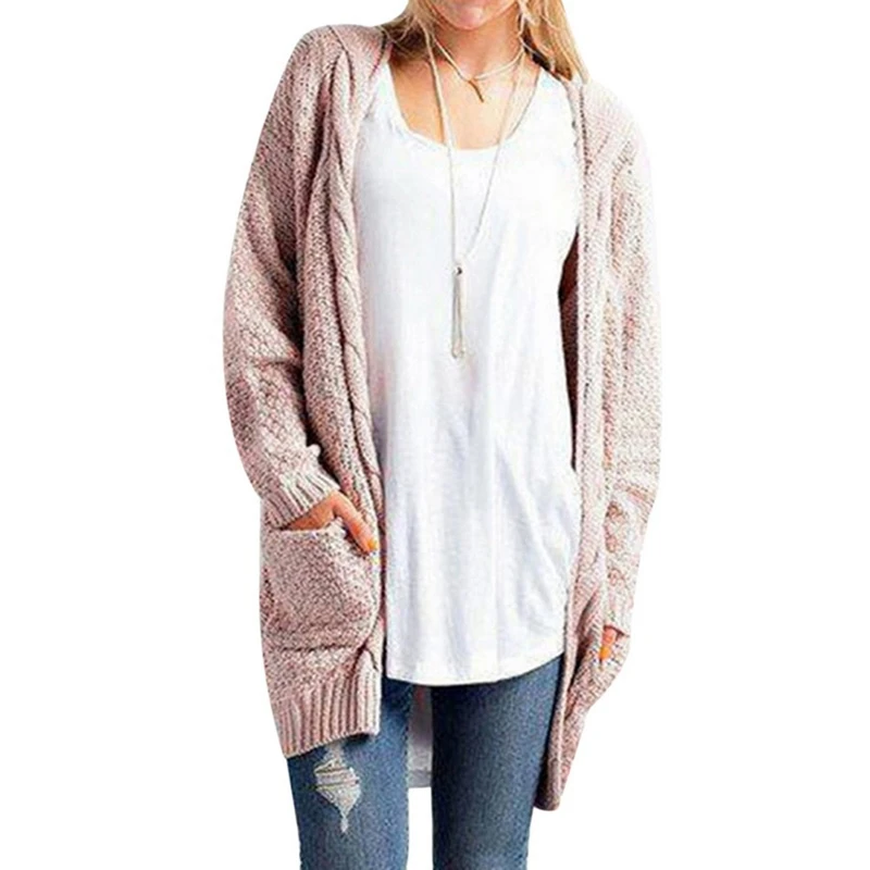 style-2 color11 Laamei, Осень-зима, Модный женский свободный вязаный кардиган с длинным рукавом, Женский вязаный кардиган - Цвет: style-2 color11