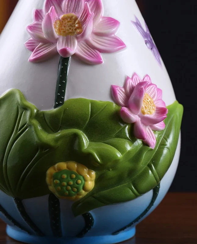 Классическая китайская искусственная Цветочная ваза фарфоровый кувшин со