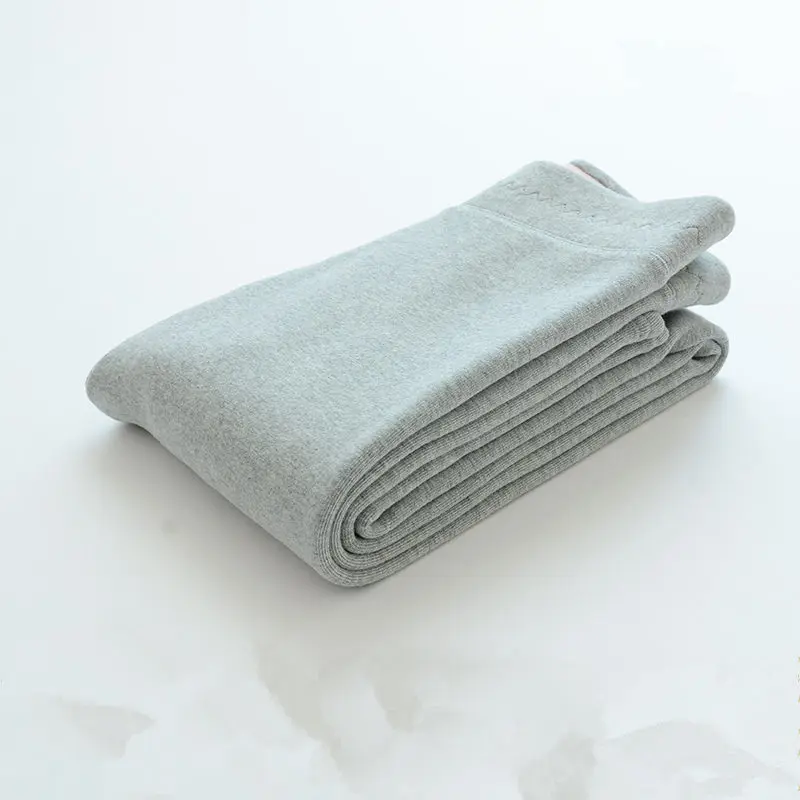 light grey Осень-зима, женские леггинсы с высокой талией, хлопок, плюс бархат, леггинсы, брюки для женщин, стрейч, обтягивающие, черные, теплые леггинсы, Mujer C5063 - Цвет: light grey
