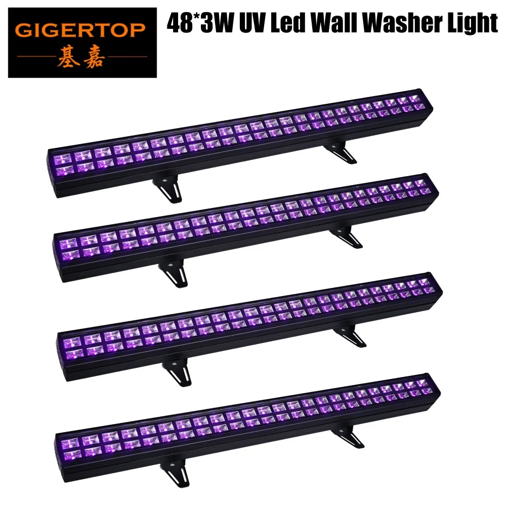 구매 미국 DJ 스타텍 48 3W 무대 파티 UV LED 블랙 라이트 스트립 바 UVLED 48 DMX 라이트 8 채널, 4XLot