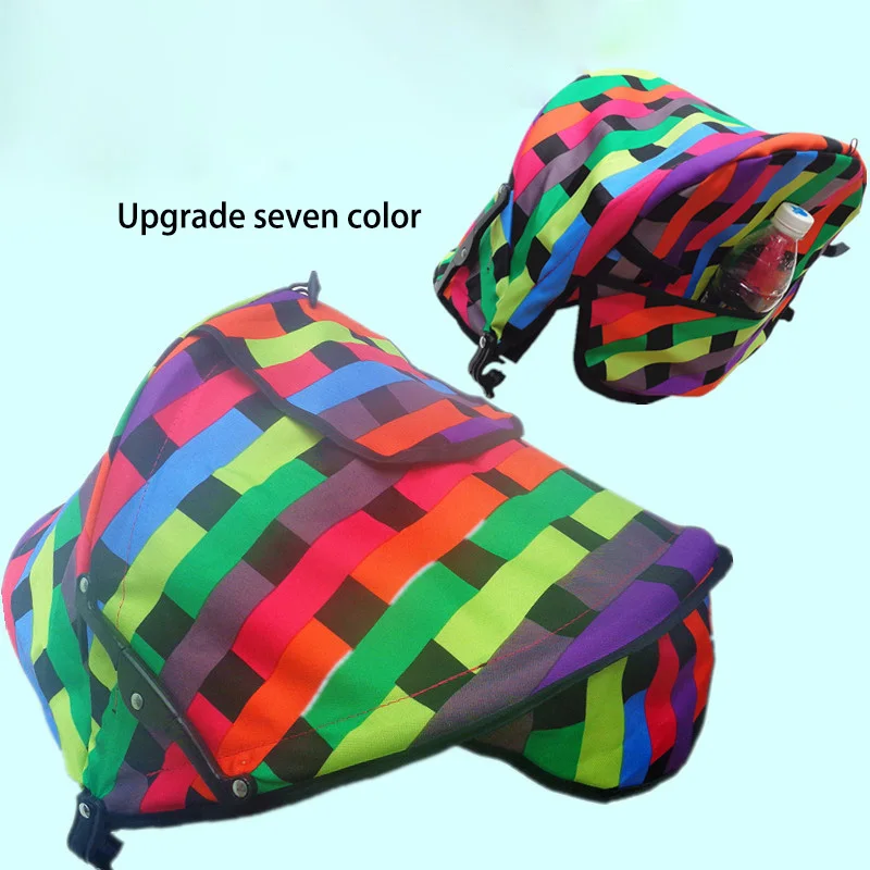 Colorful A Baby Stroller Accessories Carriage Sun Shade Kids Stroller Sunshade Cover Prams Windproof Hood Canopy Cover Stroller Sun Visor - Цвет: Colorful A