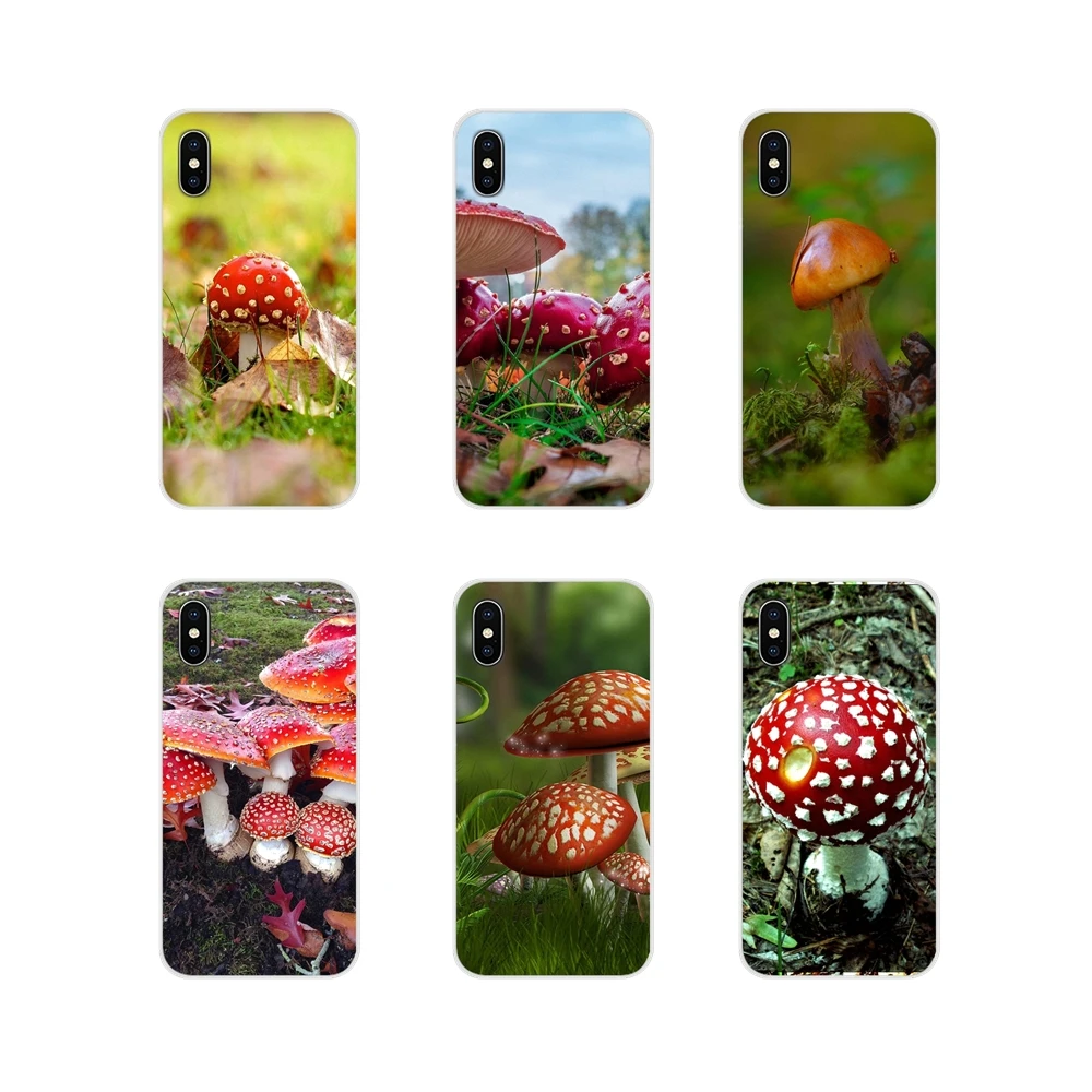 Растительный красный гриб для Samsung Galaxy S3 S4 S5 Mini S6 S7 Edge S8 S9 S10 Lite Plus Note 4 5 8 9 Аксессуары