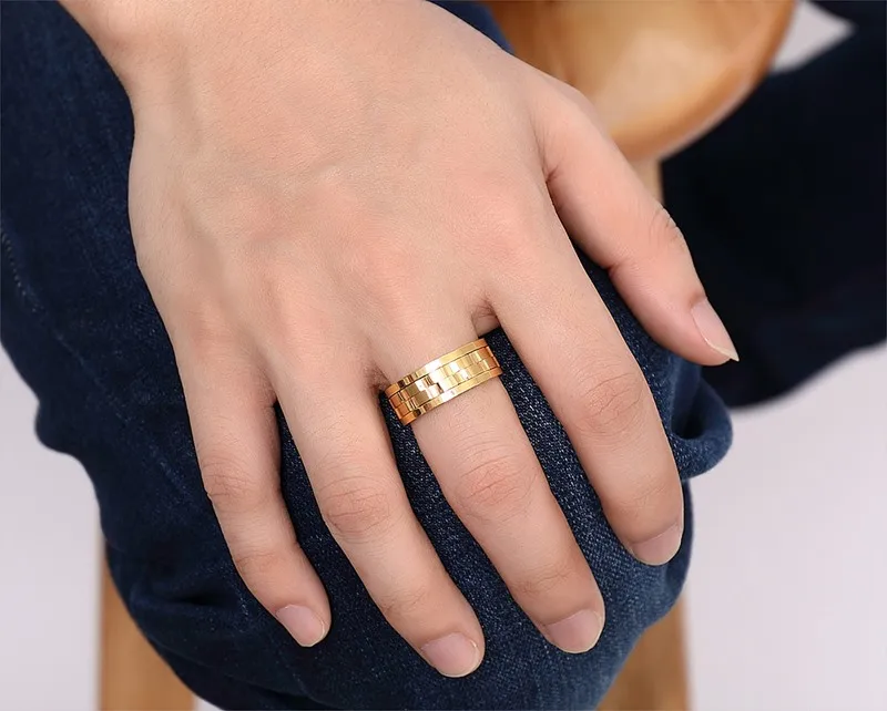 Vnox Спайк Кольца для Для мужчин вращающийся свадьбы и Обручальные кольца|ring for|spike