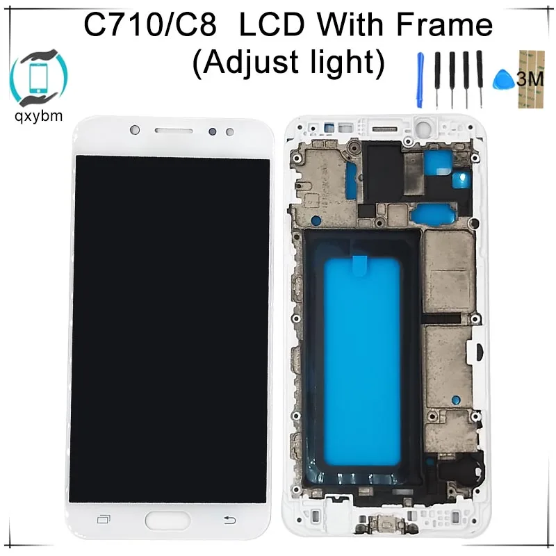 5 &quotможет регулировать Brightneed TFT LCD для SAMSUNG Galaxy C8 C7 2017 C710F/DS C7100 ЖК дисплей сенсорный