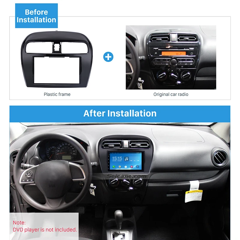Seicane отличный 2 Дин радио фасции Для 2012+ Mitsubishi Mirage DVD плеер отделка Установка комплект аудио рамка