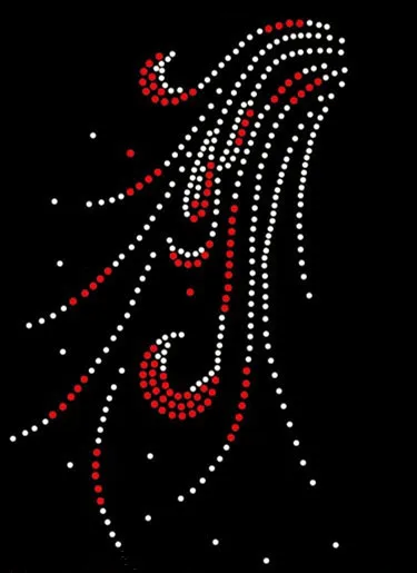 10 шт./лот дизайн горловины горячей фиксации мотив горного хрусталя переводной