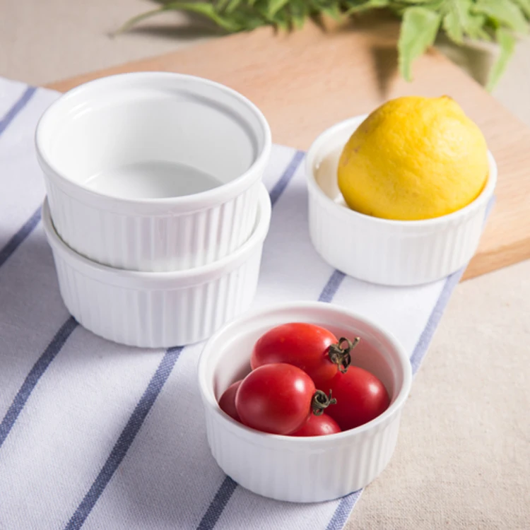 Набор из 8 круглых фарфоровых суфле для приготовления десертов Ramekin 3 5 дюйма 4