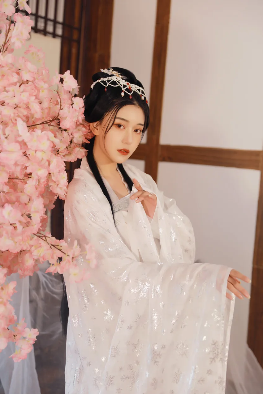 Hanfu женское белое платье феи Косплей Китайский древний костюм Взрослый фестиваль наряды танцевальный костюм для сцены белый Hanfu BL1981