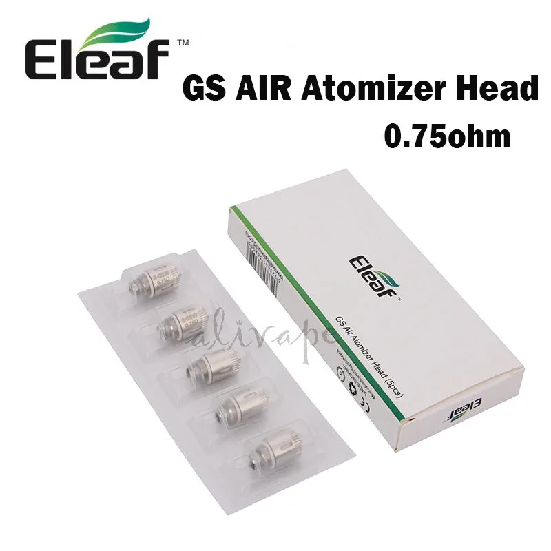 5 шт.,, Eleaf GS Air Series, Атомайзеры, 1.2ом, 1.5ом, 0.75ом, TC, 0.15ом, подходят для GS Air, Атомайзеры и GS Air 2, Атомайзеры