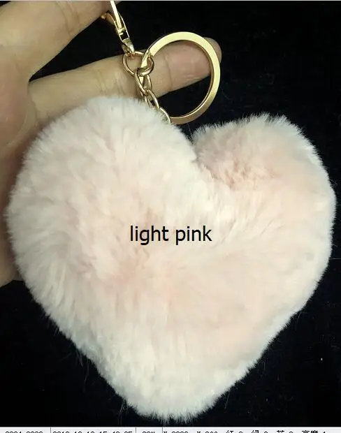 purepink Леопардовый в форме сердца помпон брелок для ключей для рукоделия вешалка Смола украшения Декор Мягкие плюшевые помпоны аксессуары сердце - Цвет: purepink