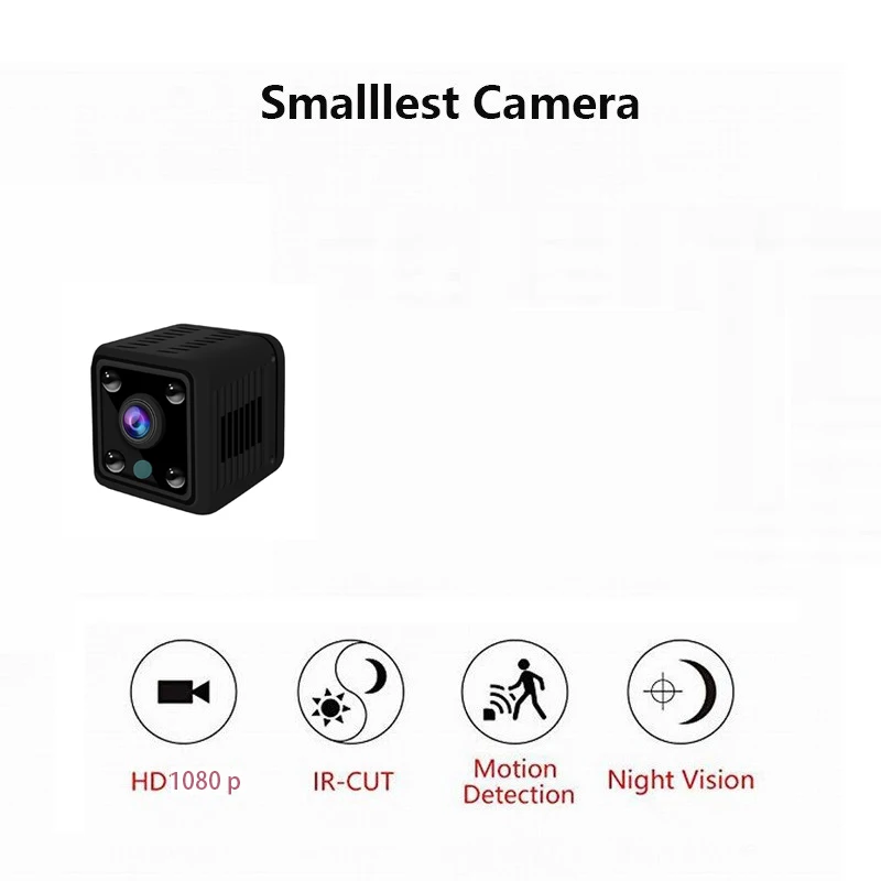 1080P Микро WiFi камера видеокамера 1080P широкоугольный объектив экшн ночное видение маленький рекордер мини видеокамера Поддержка 128 ГБ TF Карта - Цвет: 1080P