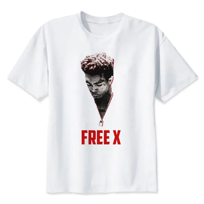 CA050u Новинка, модная мужская футболка Xxxtentacion, летняя модная футболка, Повседневная белая футболка с забавным мультяшным принтом, хип-хоп топы, футболки - Цвет: CA050u