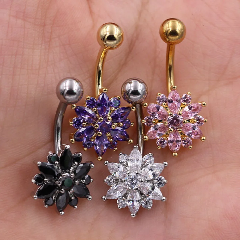 Пирсинг для живота из хирургической стали 14 г 2017 мм|navel piercing chirurgisch staal|chirurgisch staalbelly