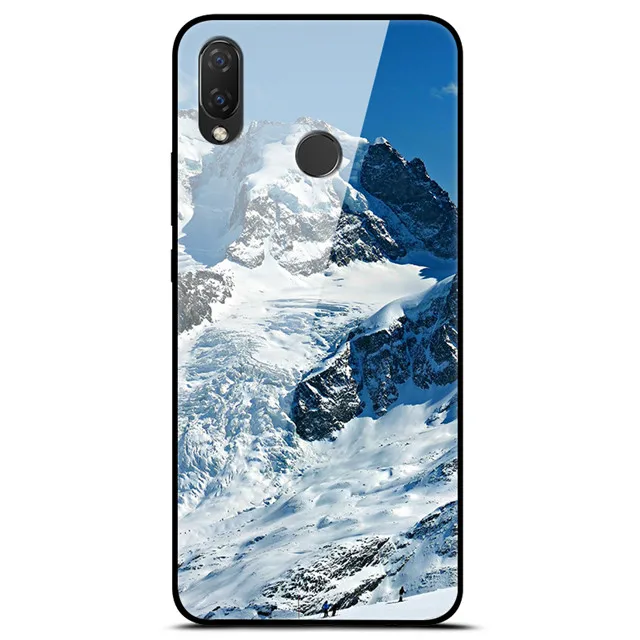 Для huawei Nova 3 чехол 6,3 ''стекло закаленное Роскошная твердая задняя крышка для huawei Nova 3 чехол для телефона NOVA3 Coque Мягкий Бампер Funda - Цвет: 39
