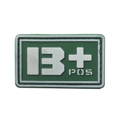 B1 Зеленый Сувенирный значок 3D ПВХ A+ B+ AB+ O+ Положительный A-B-AB-O-отрицательный кровяный Тип Группа патч наклейки нашивки для сумок - Цвет: B1