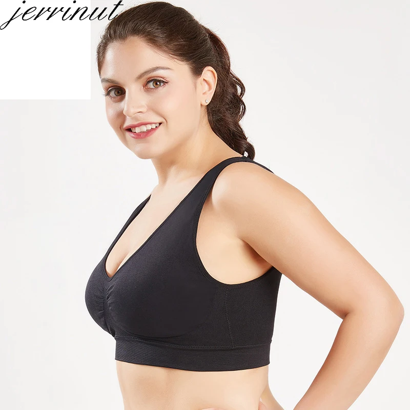 Jerrinut 3 шт. сексуальные бюстгальтеры для женщин отжимать Bralette плюс размер бюстгальтер спортивный сон активный бесшовный бюстгальтер хлопок удобный 5XL 6XL BH