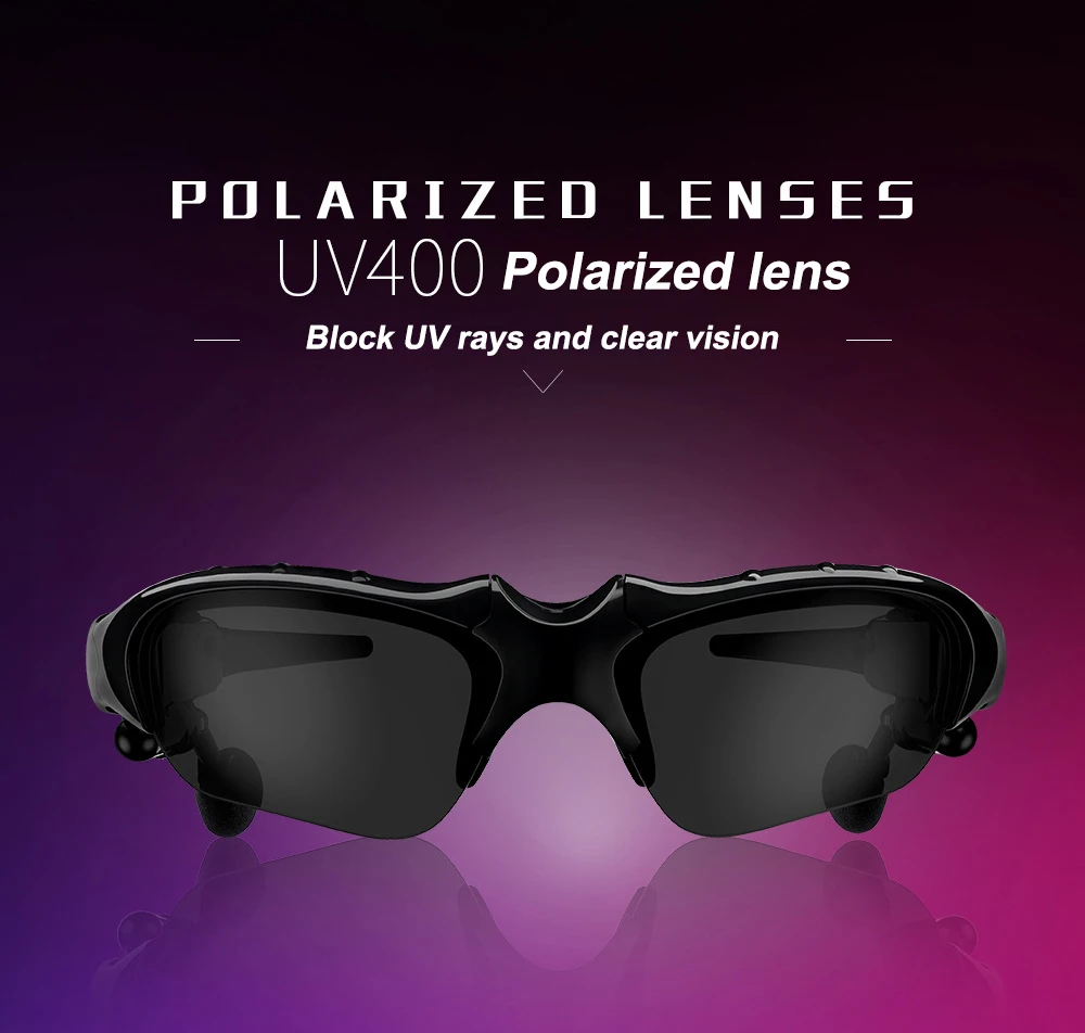 Bluetooth солнцезащитных очков спортивные наушники Bluetooth Беспроводной гарнитура Sunglass большой Батарея Ёмкость