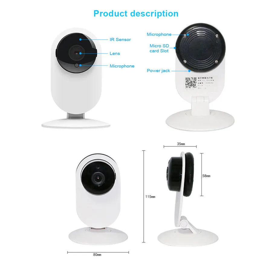 IP Камера Wi Fi Smart Беспроводной Видеоняни и радионяни Мини видеонаблюдения