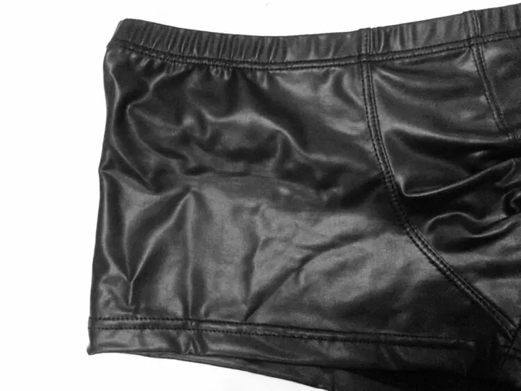 Новинка 3 цвета боксеры мужское сексуальное нижнее белье искусственная кожа