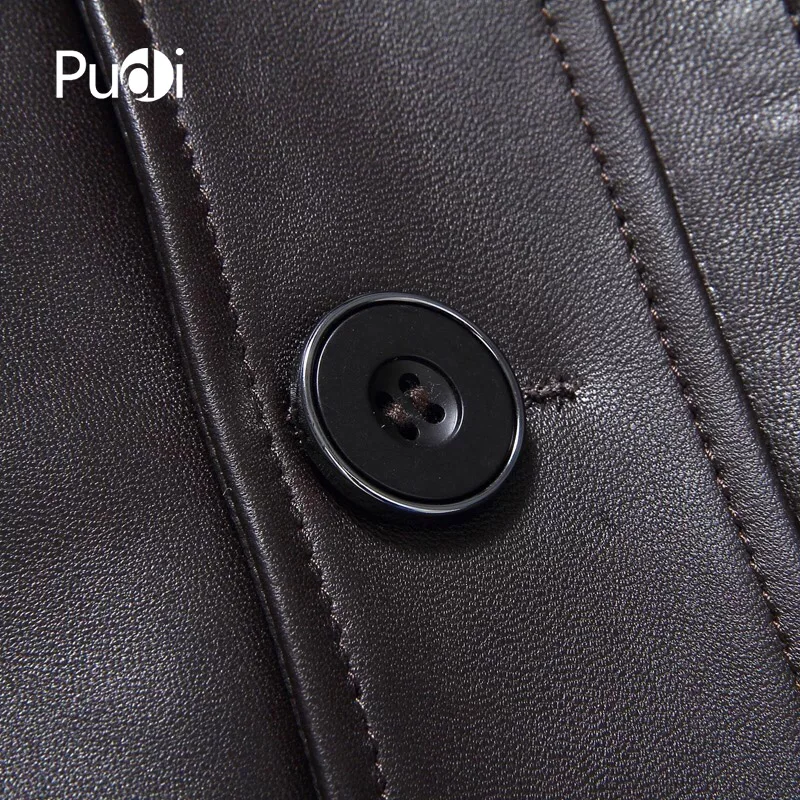 PUDI MT840 мужские Новые Модные Куртки из натуральной овечьей кожи с подкладкой из меха норки, осенне-зимняя повседневная верхняя одежда