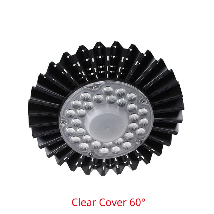 Clear Cover 60de Светодиодный светильник НЛО IP40 Модернизированный светильник для цеха 50 Вт 100 Вт 150 Вт 200 Вт промышленный завод склад промышленное освещение - Цвет: Clear Cover 60de