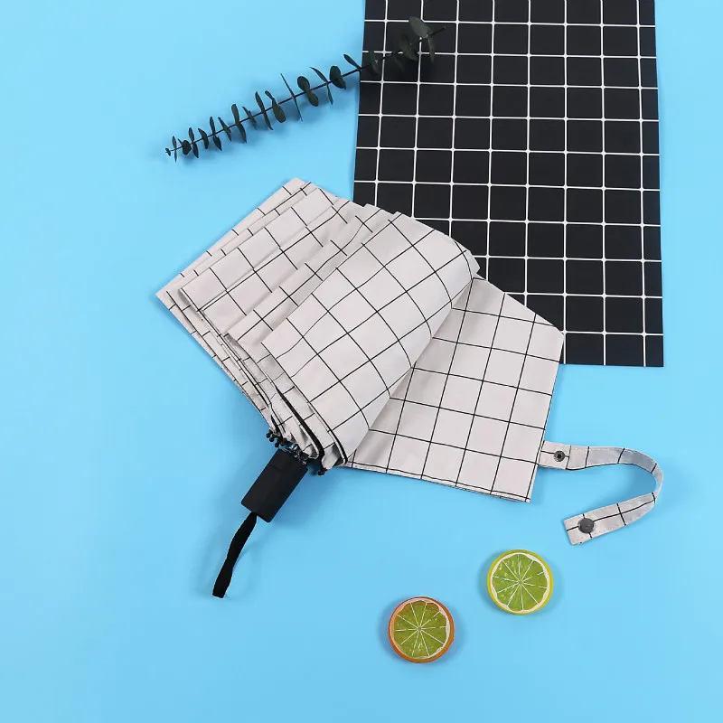 Новый зонт от солнца квадратная решетка складной Защита УФ для мужчин и женщин