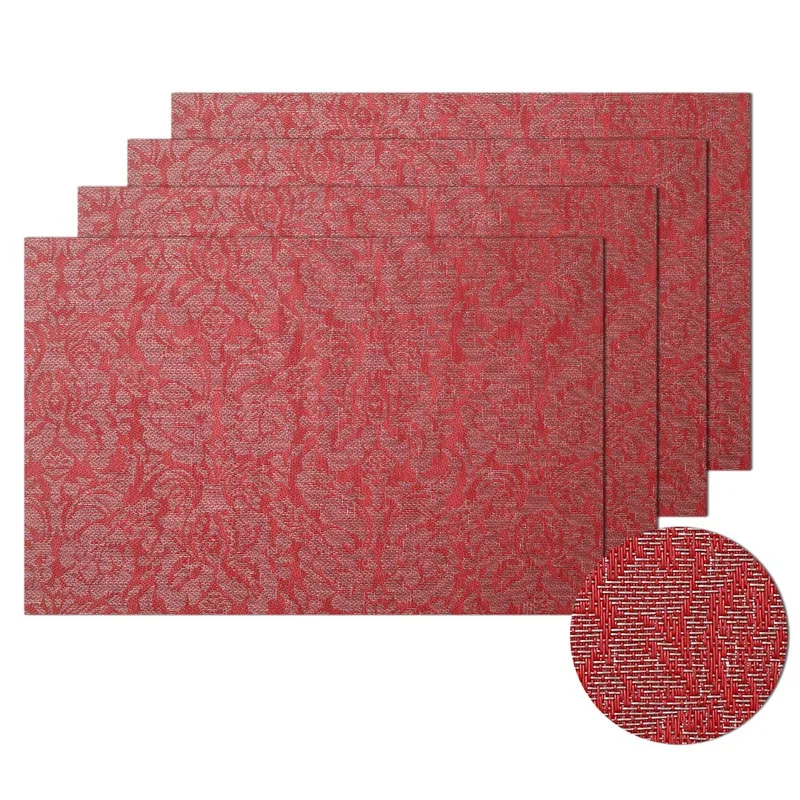 4 шт./компл. подставки из ПВХ с рисунком розы водонепроницаемые Нескользящие