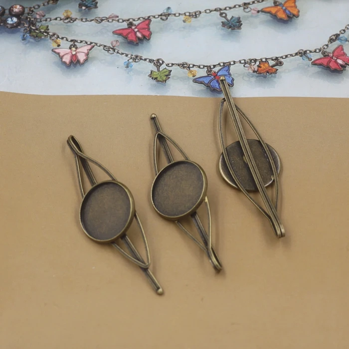 10 шт./лот 20 мм кабошон коврик с бронзовым покрытием заколка для волос diy ювелирных