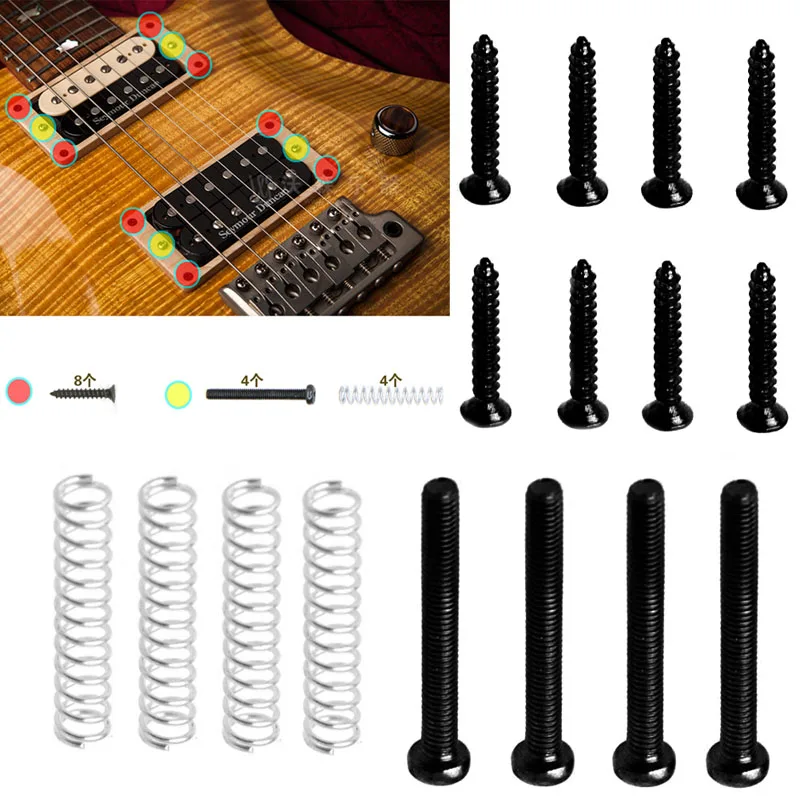 1 комплект Humbucker Пикап винты пружины кольцо объемного крепления гитарные части